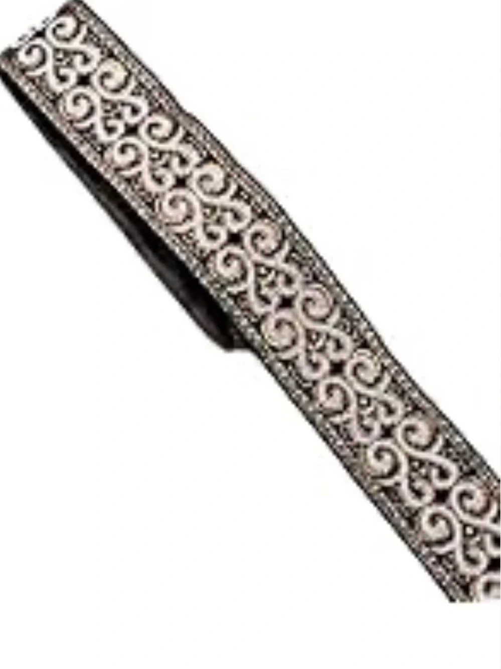 CloudMusic Jacquard Adjustable Black Embroidered Purse/Guitar Strap NWOT